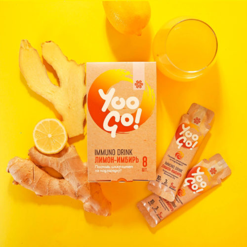 Напиток Immuno Drink (Защита иммунитета) «Лимон-имбирь» — Yoo Gо